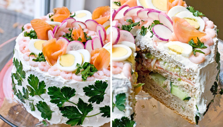 Торт-сэндвич: интересные закуски на Новый Год